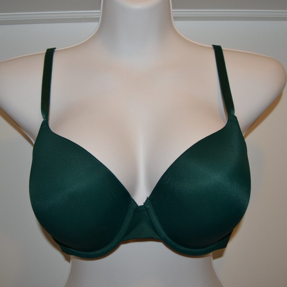 PINK Victoria's Secret emerald green bra 34DD EUC